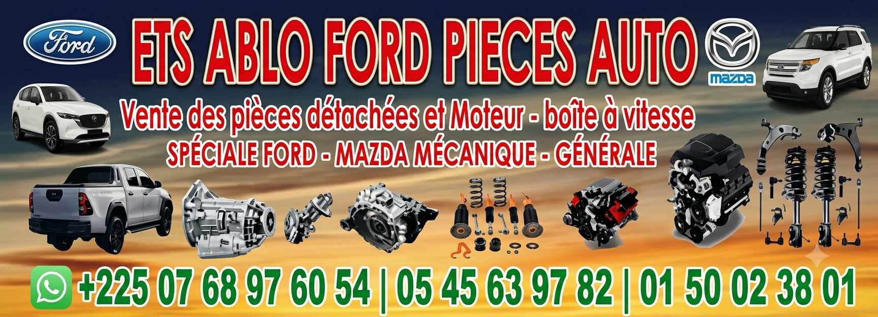 Bannière Pièces & accessoires auto